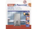 Produktbild: tesa® Powerstrips Haken L Metall Eckig 1 Haken 4 Powerstrips