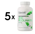 Produktbild: 5 x OstroVit Zinc Picolinate, 15mg - 150 tablets (31,99 EUR/kg)