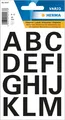 Produktbild: Buchstaben Aufkleber Schwarz, 30 Stück, Schriftgröße 25 mm, selbstklebend, wa...