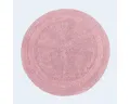Produktbild: Homescapes Badematte Runde Battematte rosa 80 cm aus 100% Baumwolle, Höhe 20 mm, Φ 80 cm