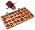 Produktbild: LOGOPLAY Hus Spiel mit Metallverschlüssen – für 2 Spieler – Bao – Kalaha – Mancala - inkl. Edelsteinen