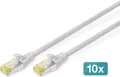 Produktbild: DIGITUS Patchkabel Kat. 6A S/FTP 3,0 m grau 10 Stück