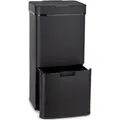 Produktbild: Klarstein Royal Trash Sensor-Mülleimer, 72 L Volumen in 4 Behältern, Restmüll & Recycling-Abfälle: 43 & 2 x 12,5 L, -Eimer mit Deckel: 4 L, aut... - Schwarz