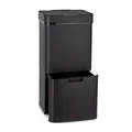 Produktbild: Klarstein Royal Trash Sensor-Mülleimer, 72 L Volumen in 4 Behältern, Restmüll & Recycling-Abfälle: 43 & 2 x 12,5 L, Bio-Eimer mit Deckel: 4 L, automatisches Öffnen und Schließen, Mattschwarz
