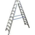 Produktbild: Krause Alu-Stufendoppelleiter, ohne Rollen (Gerüst, 255 cm) (124777)