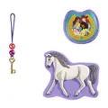 Produktbild: Step by Step Magic Mags Schleich® Horse Club Holsteiner Stute“, 3-teilig, 2 Magnet-Applikationen und 1 Anhänger, als Ergänzung für den Schulranzen oder Vorschulrucksack, für Mädchen