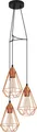 Produktbild: EGLO Pendellampe Tarbes, 3 flammige Vintage Pendelleuchte im Retro Look, Material: Stahl, Farbe: Kupfer, schwarz, Fassung: E27, Ø 31 cm