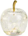 Produktbild: LED Dekolampe Apfel Glas 10er LED Lichterkette Timer Ø11cm transparent