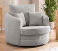 Produktbild: S-Style Möbel Drehsessel Ted Love Seat XXL 360 Grad drehbar aus Cord-Stoff, mit Wellenfederung