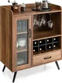 Produktbild: Weinschrank Vintage mit Weinregal Glashalter Barschrank Sideboard mit Schublade