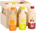 Produktbild: Kaufladen Flaschen-Set mit Kiste Holz Flasche Spielzeug Kinder Rollenspiel