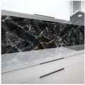 Produktbild: Rodnik Küchenrückwand Marmor schwarz, ABS-Kunststoff Platte Monolith in DELUXE Qualität mit Direktdruck 400 cm x 60 cm