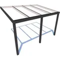Produktbild: Schweng Terrassenüberdachung S350 in Anthrazit mit Polycarbonat in Klar oder Milchig 406 x 305 cm