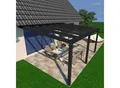 Produktbild: Schweng Terrassenüberdachung S350, 16mm Polycarbonat, Anthrazit, 4,06m x 3,05m