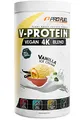 Produktbild: Vegan Protein VANILLE - V-Protein 4K Blend, 750g | Unglaublich lecker & cremig | Aus Sonnenblumen, Soja, Hanfsamen & Kürbiskernen | Pflanzliches Eiweißpulver mit 81% Eiweiß