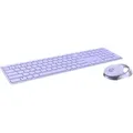 Produktbild: RAPOO 9850M Multi-mode Wireless Ultra-slim Advanced Desktop Set violett, USB/Bluetooth, DE