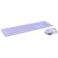 Produktbild: Rapoo 9850M Deskset Dual Wireless Keyboard Mouse Set 1.600 DPI Aluminium Purple DE Layout