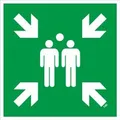 Produktbild: Warn- und Hinweissschild Sammelplatz-Zeichen 14,8 cm x 14,8 cm PST