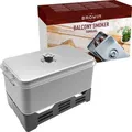 Produktbild: BROWIN® Edelstahl Tischräucher-Set mit Thermometer 330006 | rostfrei | Tischräucherofen | Fisch & mehr Grillen und Räuchern | Camping-Zubehör