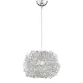 Produktbild: Wofi 6368.01.70.7000 Pendelleuchte FORTUNE E27 Hängelampe Metall Silber