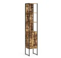 Produktbild: Vicco Hochschrank Fyrk, Eiche rustikal/Schwarz, 33 x 185 cm (1-St)