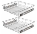 Produktbild: vidaXL Schubkasteneinsatz Einbauschublade Korbauszug 2 Stk. Silbern 600 mm (2 St)