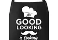 Produktbild: MoonWorks Grillschürze Herren Küchenschürze Grillschürze mit Spruch Mr Good Looking is, mit kreativem Aufdruck