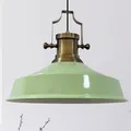 Produktbild: bamyum Asletl Hängelampe Industrial aus Metall Ø41 cm, Küchenlampe Vintage, Hängelampe Esstisch E27, Wohnzimmerlampe Hängend Vintage, Pendelleuchte Esstisch und Wohnzimmer, Pendelleuchte Minzgrün