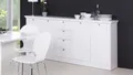 Produktbild: Sideboard Anrichte Kommode Esszimmerschrank Landwood weiß 4 Schubkästen 200x90cm