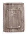 Produktbild: HENDI Serviertablett, AmberBox, Schock- und bruchfest, flachem Rand, Gastro Tablett, Tablett, 370x530mm, Melamin, Holz dunkel