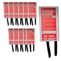 Produktbild: BURI 12 Feuerlöschdecken inkl. Wandhalterung, Feuerlöschdecke, Feuerschutzdecke, Notfall-Überlebens-Sicherheitsabdeckung für Küche, Fiberglasdecke, je 110 x 110 cm (1,2m²)