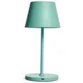 Produktbild: ROLF KERN LED Tischlampe | CLUB 25cm | Aufladbarer Akku Tischleuchte ohne Kabel, dimmbar per Touch, IP54 für Innen und Außen geeignet 2700K warmes Licht mit USB Ladekabel türkis