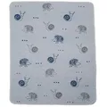 Produktbild: David Fussenegger Babydecke Juwel 'Schnecke & Igel' 70 x 90 cm Hellblau