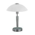 Produktbild: Weiß Nickel Klassisch Tischlampe Nachtlampe 1x60W/E14 26x35 [cm]