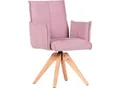 Produktbild: Drehstuhl GUTMANN FACTORY, lila (flieder, natur), B:64cm H:90cm T:66cm, Stühle, mit Massivholzgestell