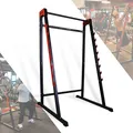 Produktbild: ZERRO Squat Rack Langhantelständer Kniebeugenständer mit 8-Stufen Hakenleiste, Color:Rot