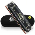 Produktbild: East Top Diatonische Blues Harmonica Mundharmonika Tonart F 10 Löcher T008K Diatonic Blues Mundharmonika Für professionelle Spieler, Anfänger, Studenten, Erwachsene, Kinder, als Geschenk