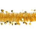 Produktbild: Creativery 3m Weihnachtsgirlande 8cm mit Sternen Lamettagirlande Weihnachtsbaumgirlande Dekogirlande Weihnachten Christbaumgirlande Sternengirlande Fasching Gold