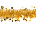Produktbild: Creativery Girlanden, Weihnachtsgirlande Lametta 8cm x 3m inkl. kleine Sterne Gold