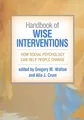 Produktbild: Gregory M. Walton Handbook of Wise Interventions (Taschenbuch)