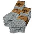 Produktbild: 6 Paar Norweger Socken mit Wolle Damen & Herren Wintersocken Schwarz Grau Anthrazit 10500 - Grau 39-42 - Grau - 39-42
