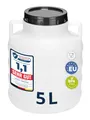 Produktbild: Garronda 5 Liter Weithalsfass aus BPA-freiem Futtertonne Fass Universalfass Lebensmittel Fass Regenfass für Garten Regentonne mit Deckel Regenwassertonne für Garten Wassertonne GD-0078, Weiß