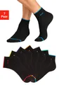 Produktbild: H.I.S Kurzsocken Packung, 7 Stk. tlg. mit farbigen Bündchen, Gr. 39-42, 7x schwarz