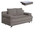 Produktbild: Schlafsofa - mocca - Staukasten - integrierter Topper Sofa Couch Gästecouch