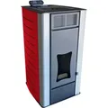 Produktbild: Pelletofen P18 - Pelletheizung Mit 18 Kw – Pelletofen [wasserführend] – Pelletofen Elektrokamin Wifi Ready – Pelletofen Mit Hoher Wärmeabgabe & Überhitzungsthermostat – Rot - Nemaxx