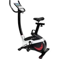 Produktbild: Christopeit Heimtrainer Ergometer AX4000 – 24-stufiges Magnet-Brems-System, 9 kg Schwungmasse, 22 Trainingsprogramme, Handpulsmessung, neigungsve... - Schwarz/Silber
