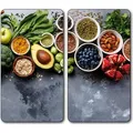 Produktbild: 2er Set Herdabdeckplatten, KESPER, ESG Glas, 52x30x0,8 cm, Multischneideplatten, Spritzschutz, Arbeitsfläche – kratzfest & hitzebeständig; 3654313