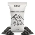 Produktbild: GiDeli Sonnenblumenkerne schwarz 25kg im Wildvogelfutter Vogelfutter für das Ganze Jahr Pferdefutter und Kleintierfutter