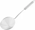 Produktbild: Fackelmann Abseihlöffel 36cm aus Edelstahl Silber Kochen Frittieren Schöpflöffel
