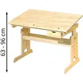 Produktbild: Inter-Link Kinderschreibtisch Julia, 30600020, höhenverstellbar, 109 x 63-96 x 55cm, natur